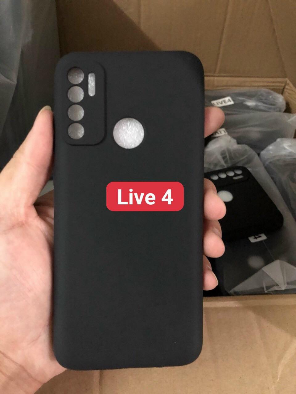 Ốp lưng dẻo cho Vsmart Live 4 - chống bám vân tay (đen)