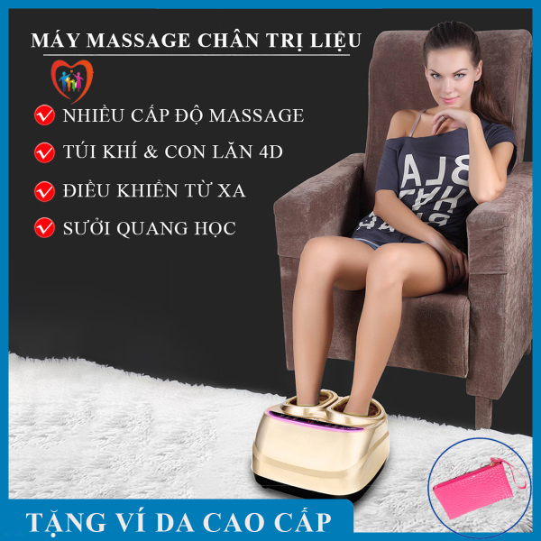 Máy Massage chân cao cấp- máy mát xa chân xoa bóp, bấm huyệt trị liệu bàn chân tích hợp 7 chế độ, 5 chức năng an toàn hiệu quả- BẢO HÀNH 2 NĂM cao cấp