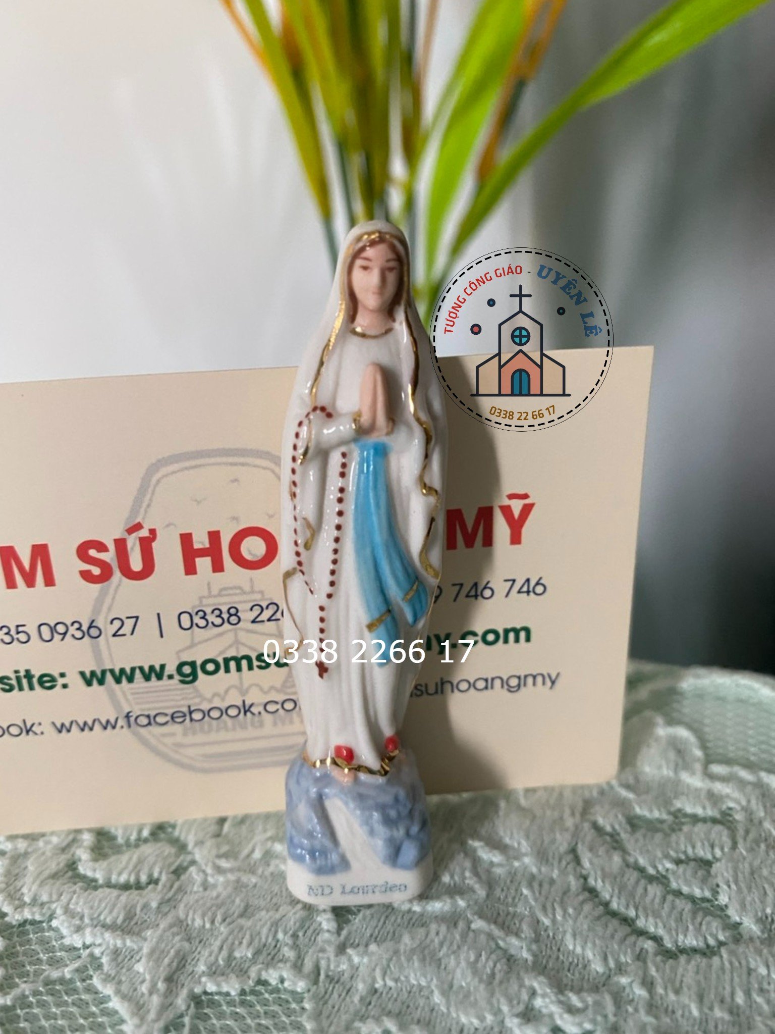 Tượng công giáo Tượng Mẹ lộ đức 7cm