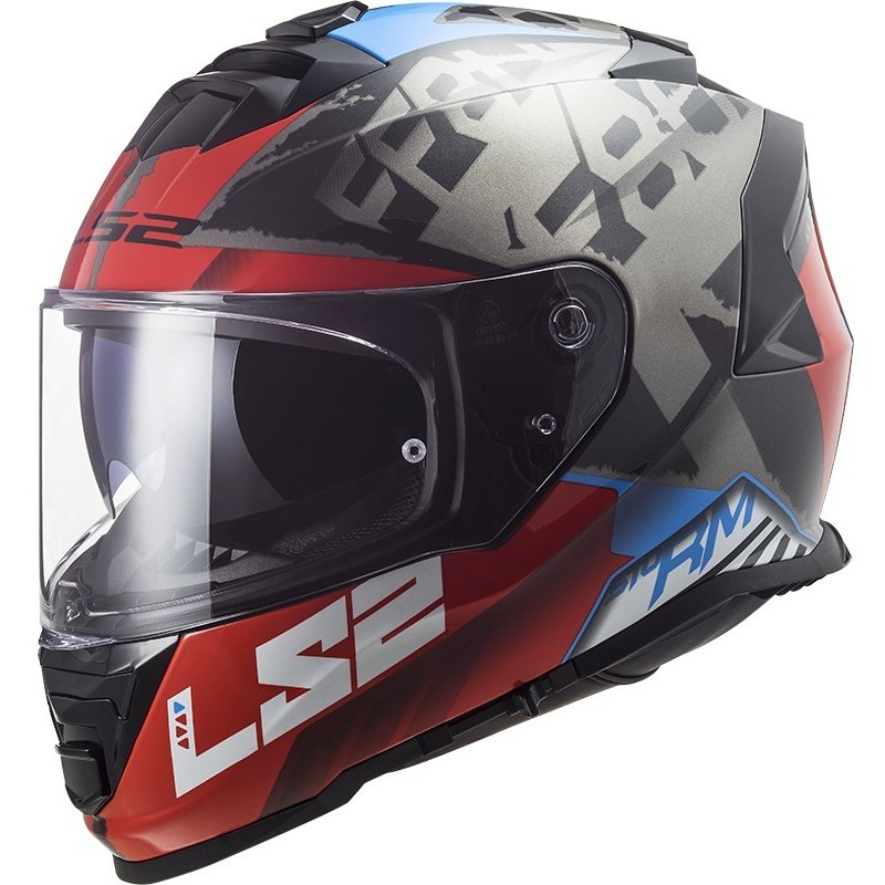Mũ bảo hiểm LS2 FF800 Storm - Sprinter Black Red Titanium