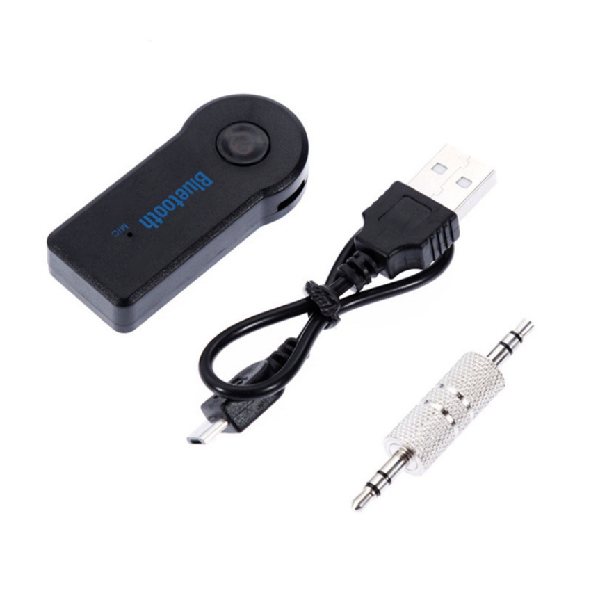 Bộ Chuyển Đổi Âm Thanh Có Dây Thành Không Dây V4.2, Thiết bị kết nối bluetooth V4.2 cho loa, tai nghe, dàn âm thanh, ô tô..có kẹp ve áo - rảnh tay