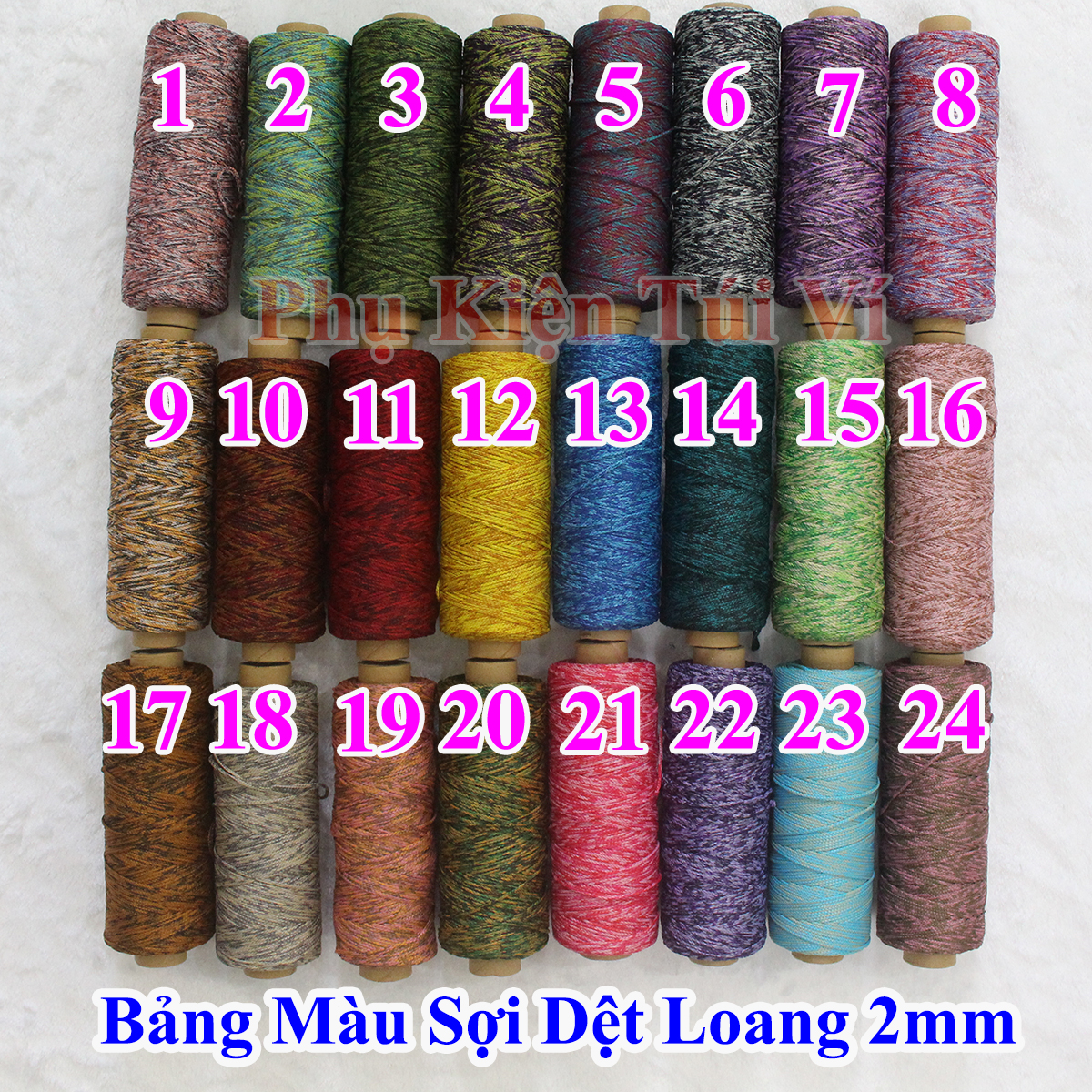 Sợi Dệt Loang (Mã Màu: 01- 30)