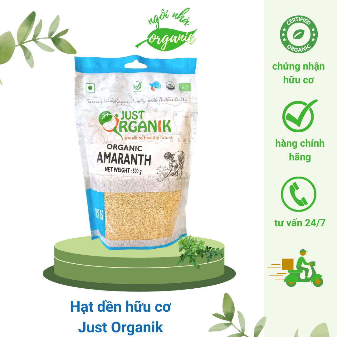 Hạt dền hữu cơ Just Organik 500g- Organic Amaranth