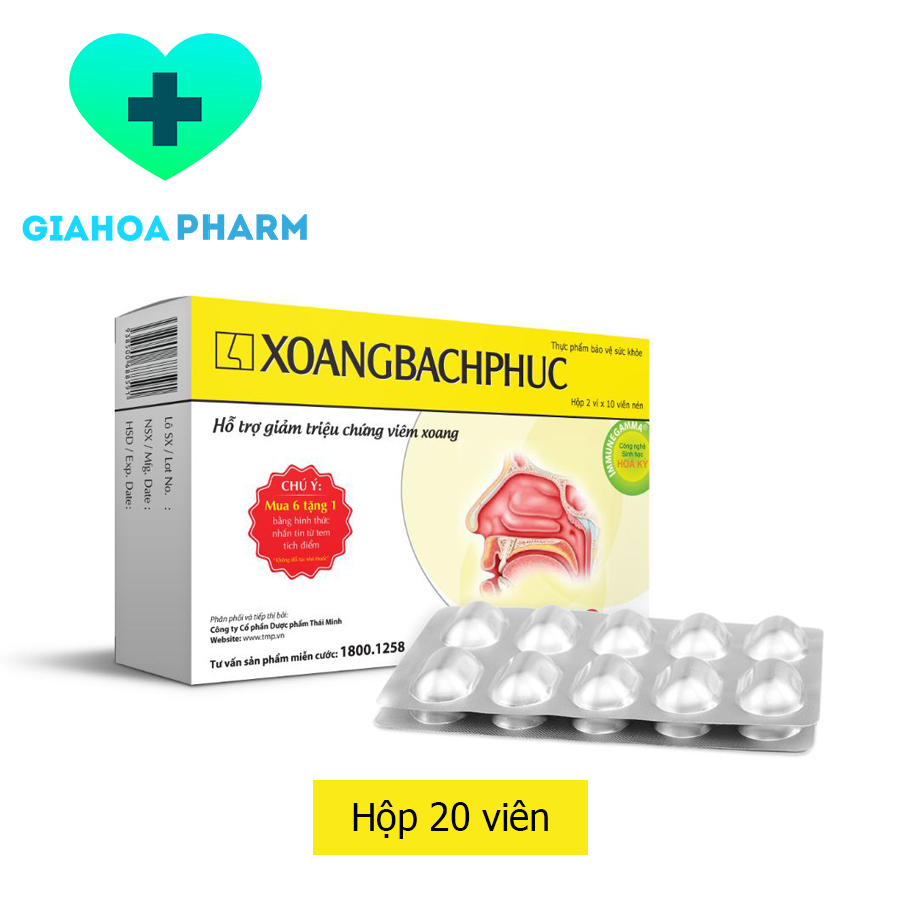 [HCM] Xoang bách phục - Giảm dị ứng bớt viêm xoang (Hộp 20 viên)