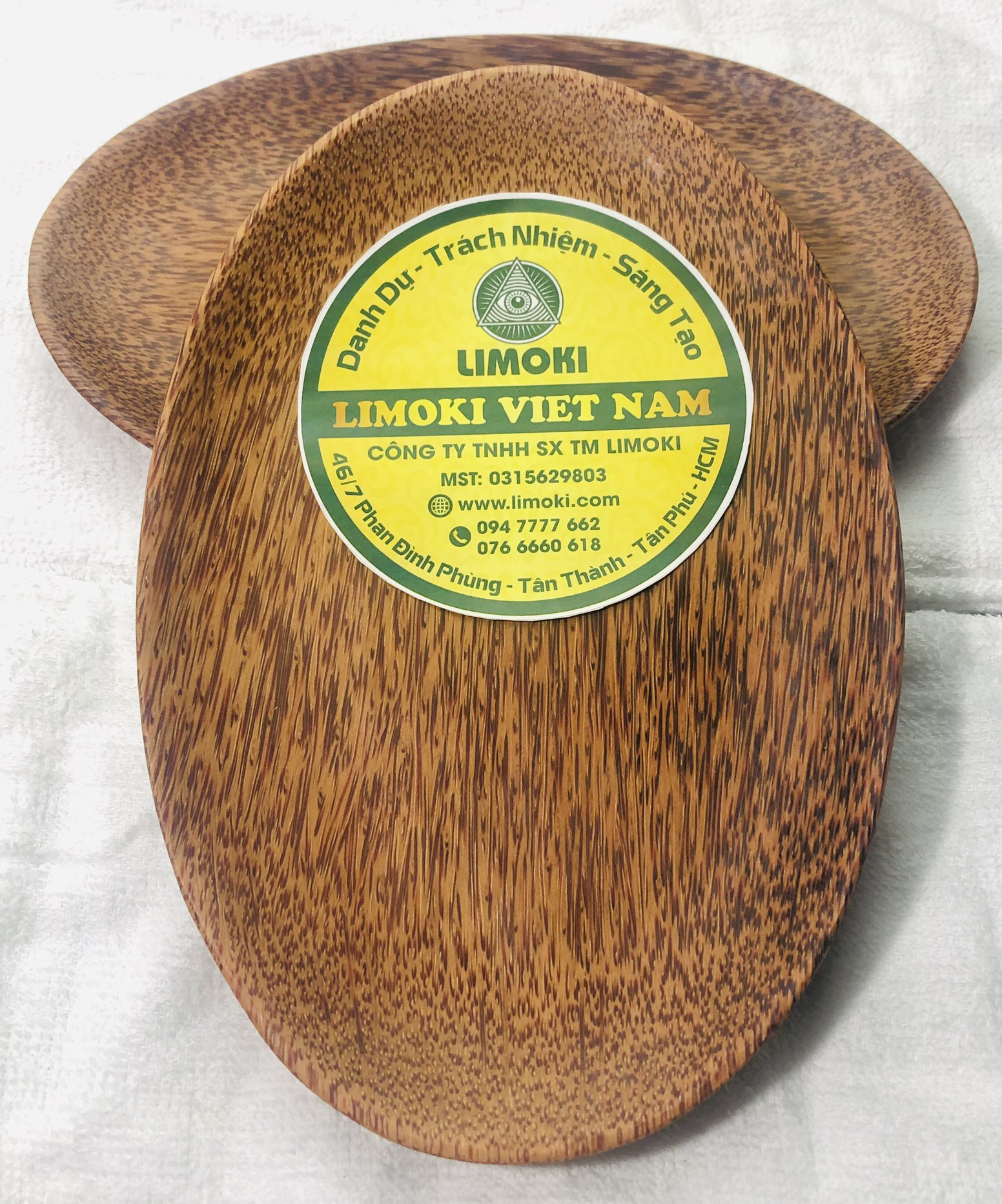 [HCM]Dĩa Gỗ Dừa Hình Ovan