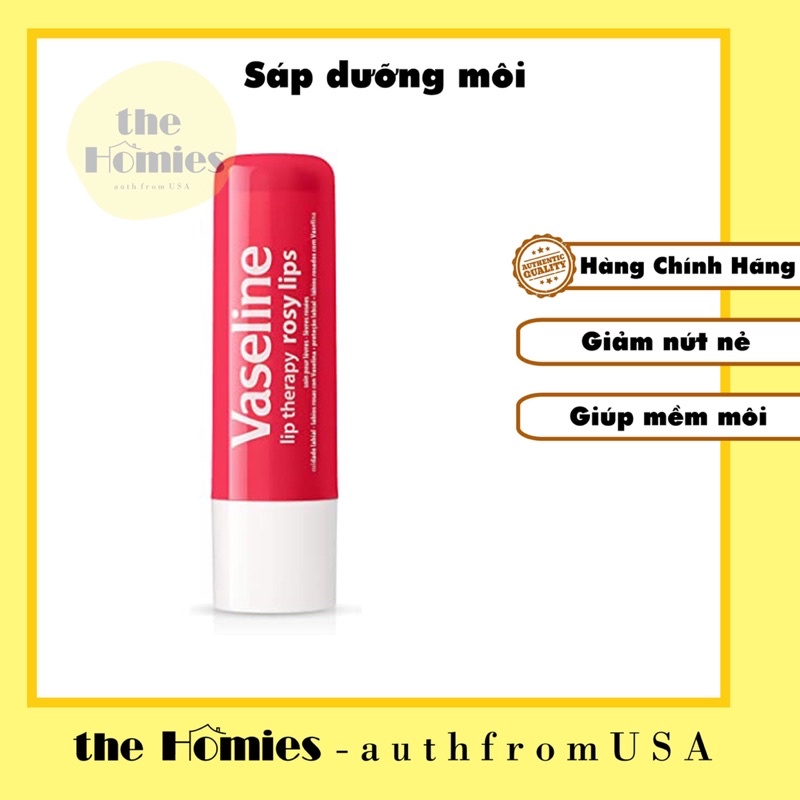 [Hàng Mỹ] Son dưỡng môi Vaseline dạng thỏi 4,8g