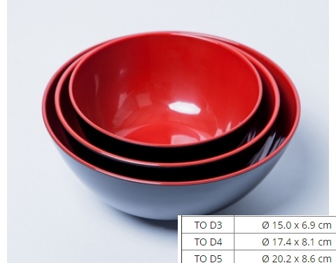 Tô Nhựa Bún Phở Lớn 2 Lơp Đỏ Đen