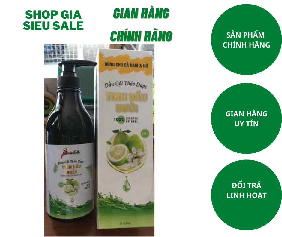 Dầu gội sinder silk tinh dầu bưởi thảo dược kích thích mọc tóc 800ml