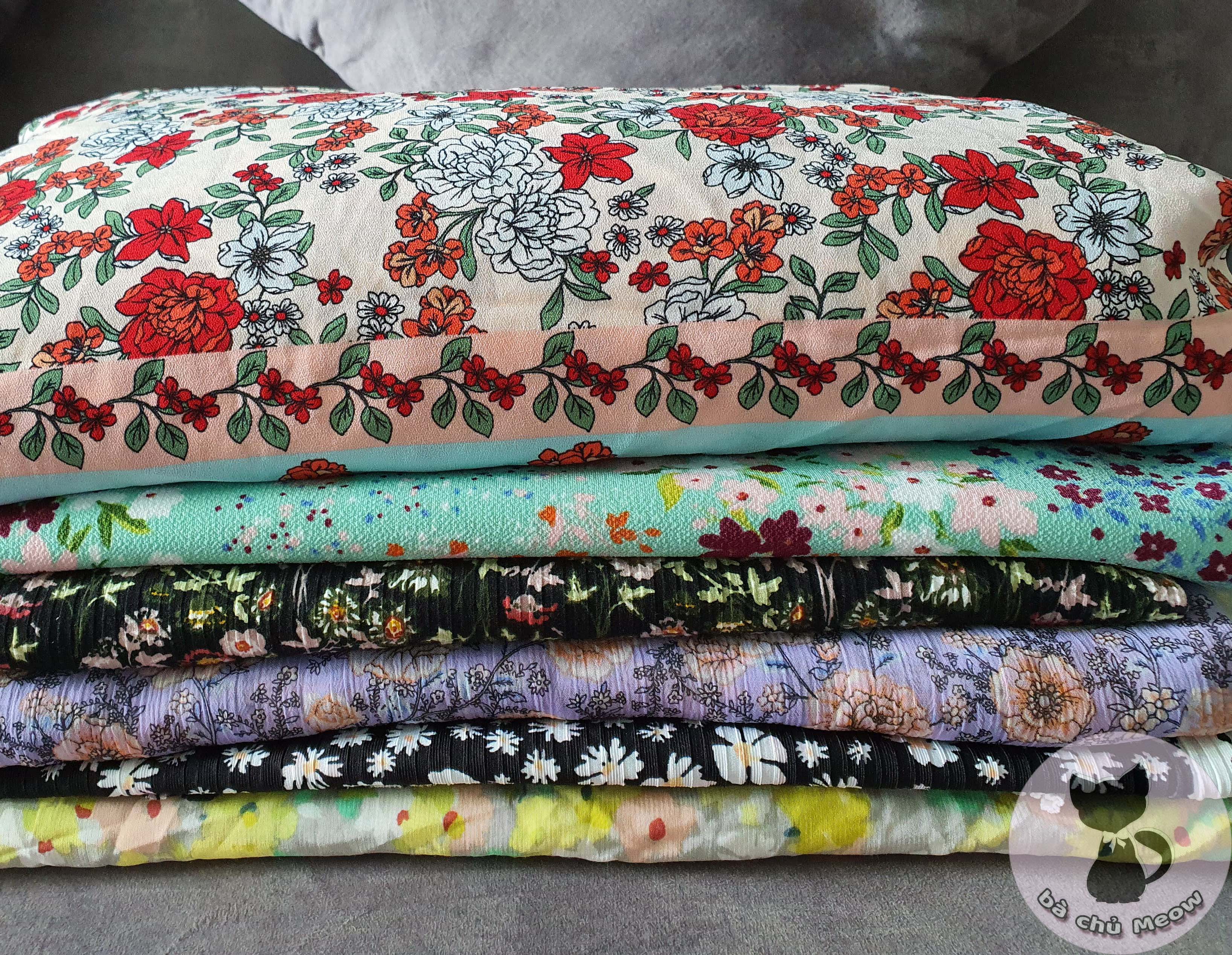 Set vải khúc Lụa, Cotton, Thun Gân Giá Rẻ