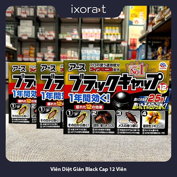 Viên Diệt Gián Black Cap 12 Viên Nhật Bản
