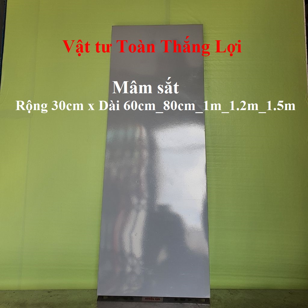 ( Rộng 30cm x dài từ 60cm đến 1.5M) Mâm sắt V lỗ làm kệ đa năng