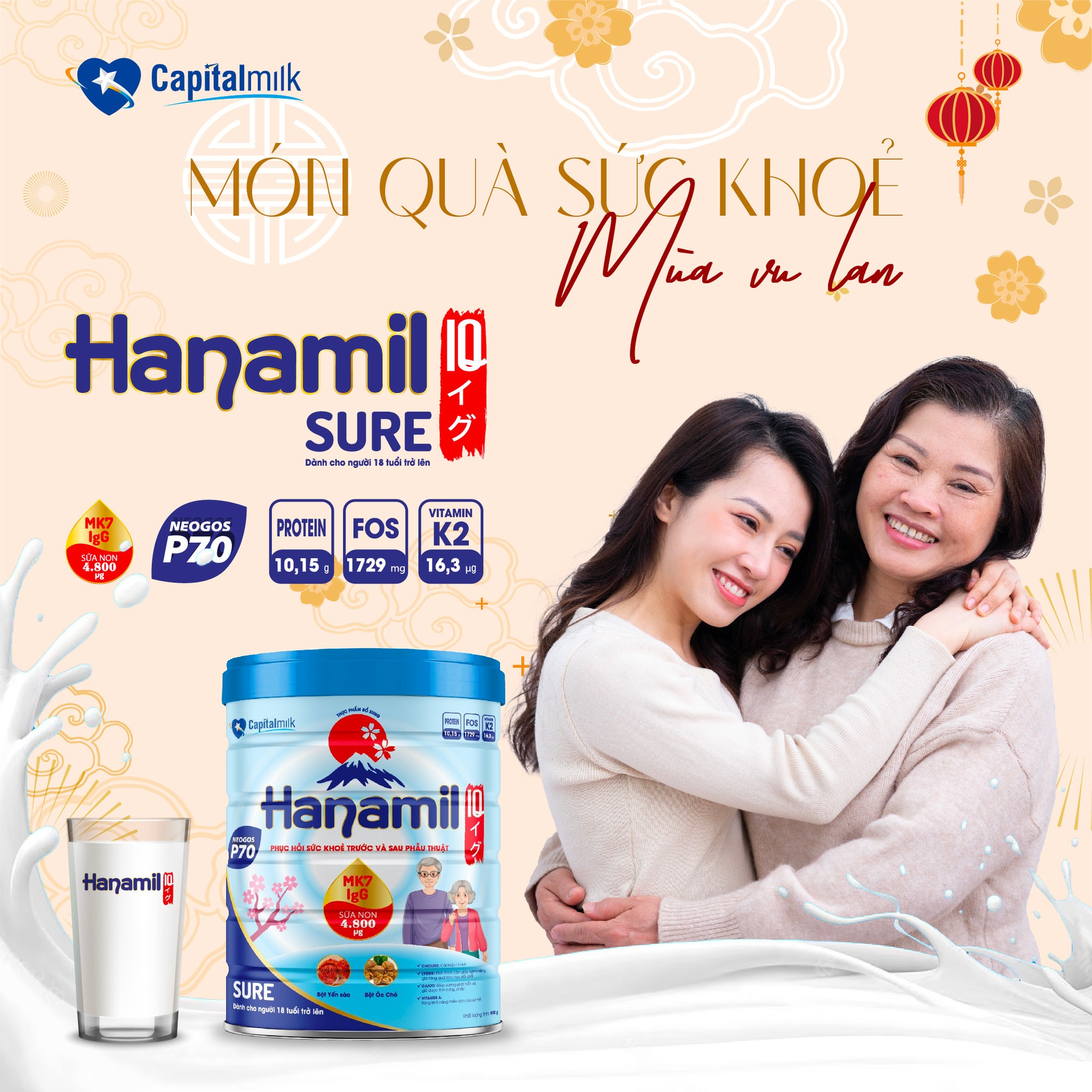 SỮA DINH DƯỠNG HANAMIL SURE - ĐỘT PHÁ CHĂM SÓC SỨC KHỎE