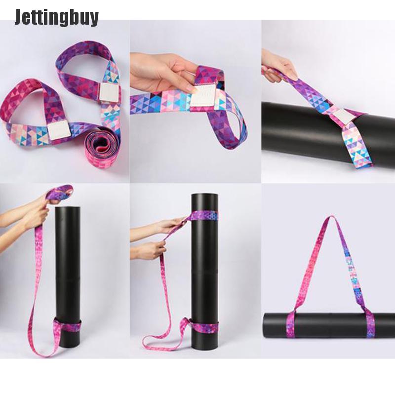 Jettingbuy 1PC Yoga Mat Strap Stretch Adjustable Yoga Mat Carrier Shoulder Strap Yoga Belt