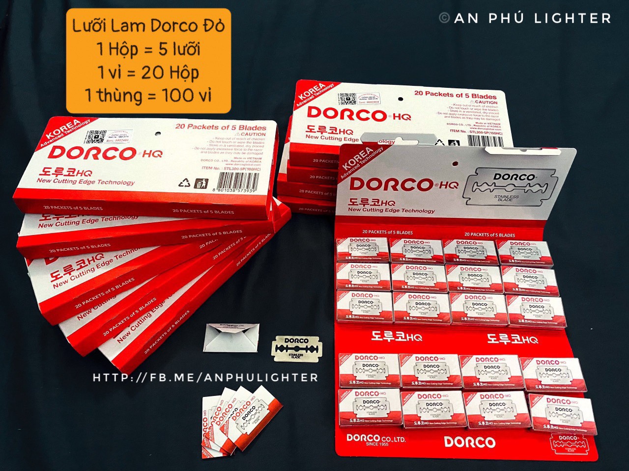 Lưỡi lam dorco titan vỹ - màu đỏ - vỹ 100 cái - hàng chính hãng