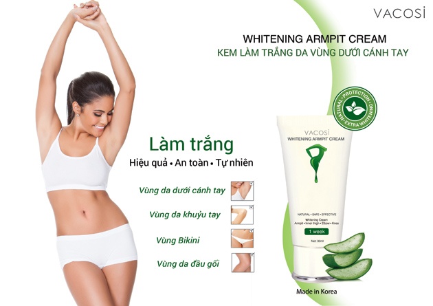 [Korea Official] Kem Thâm Nách Vacosi Whitening Armpit Cream 30ml