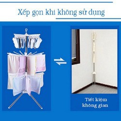 CÂY PHƠI QUẦN ÁO TRÒN 3 TẦNG ĐA NĂNG