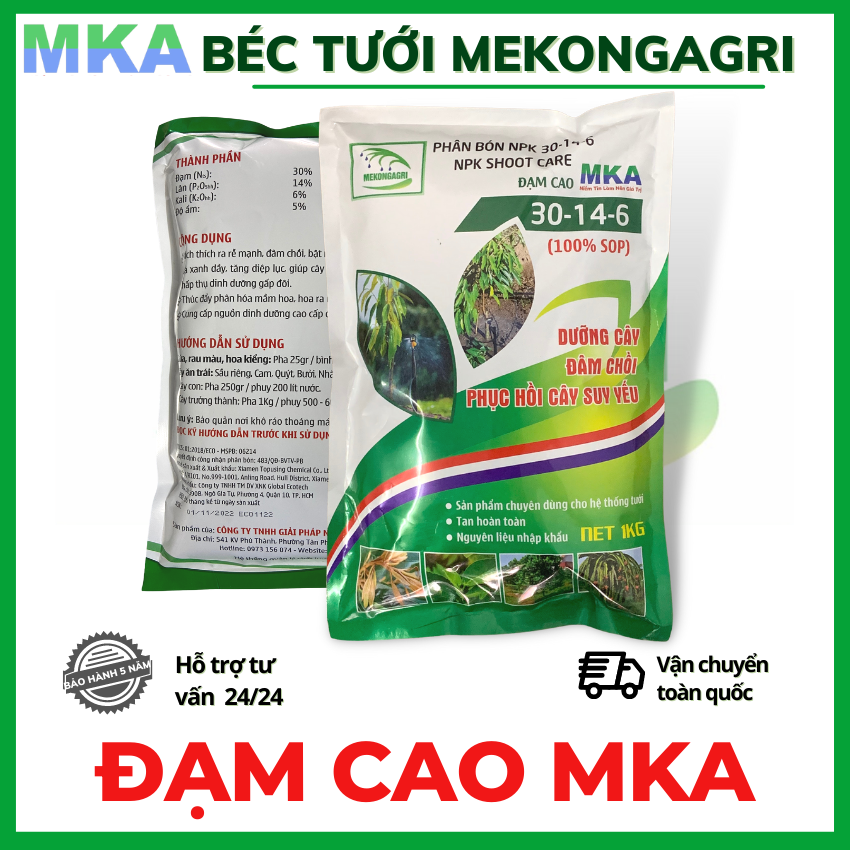 Phân bón đạm cao 30-14-6 MKA Mekongagri