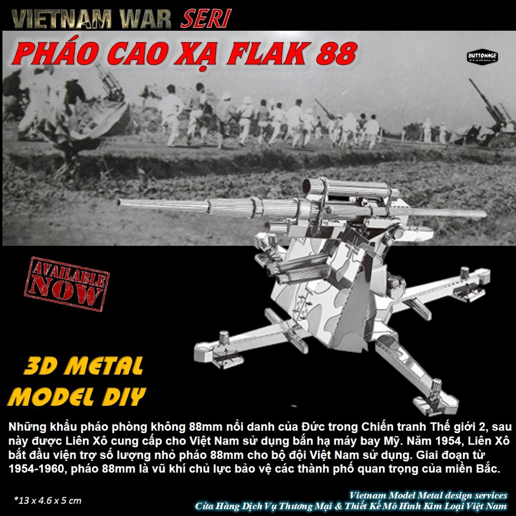 Mô Hình Xe Pháo Bộ Binh (Kim loại lắp ghép 3D)