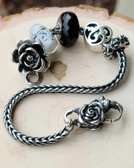 Trollbeads Khóa bạc cao cấp Rose Clasp
