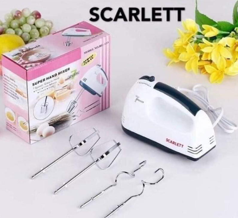 Máy Đánh Trứng Cầm Tay 7 Cấp Tốc Độ 180W Scarlett