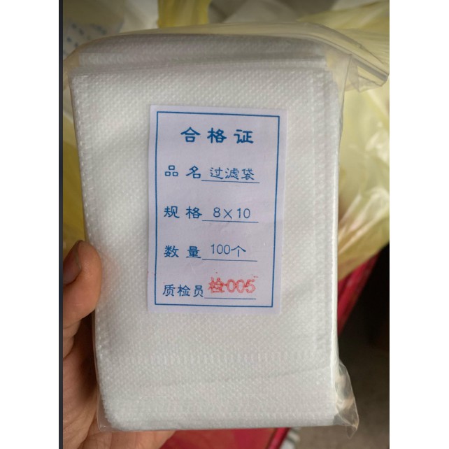 100 Chiếc Túi Lọc Trà Kích Thước 8*12Cm Hoặc 10*12 Cm Dùng Đựng Phân Tan Chậm