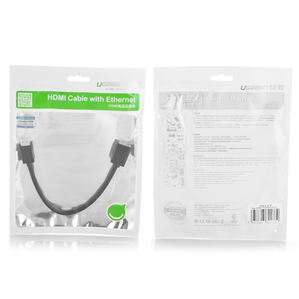 Cáp chuyển đổi Mini HDMI to HDMI Ugreen 20137