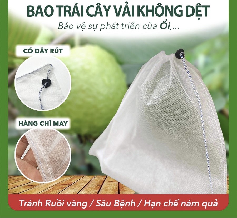 100 Túi Bọc Ổi, Na Kích Thước 18x19cm