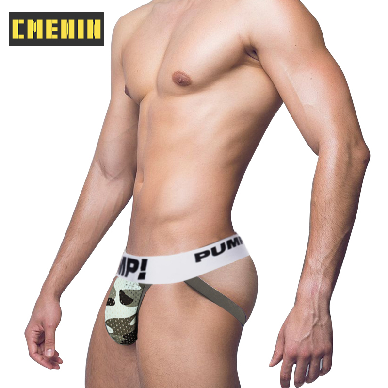 [CMENIN Official Stroe] PUMP 1Pcs nylon Cartoon Comfortable Men Underwear Thongs Men Jockstraps High Quality Underpants Mens Thongs G strings strings PU186