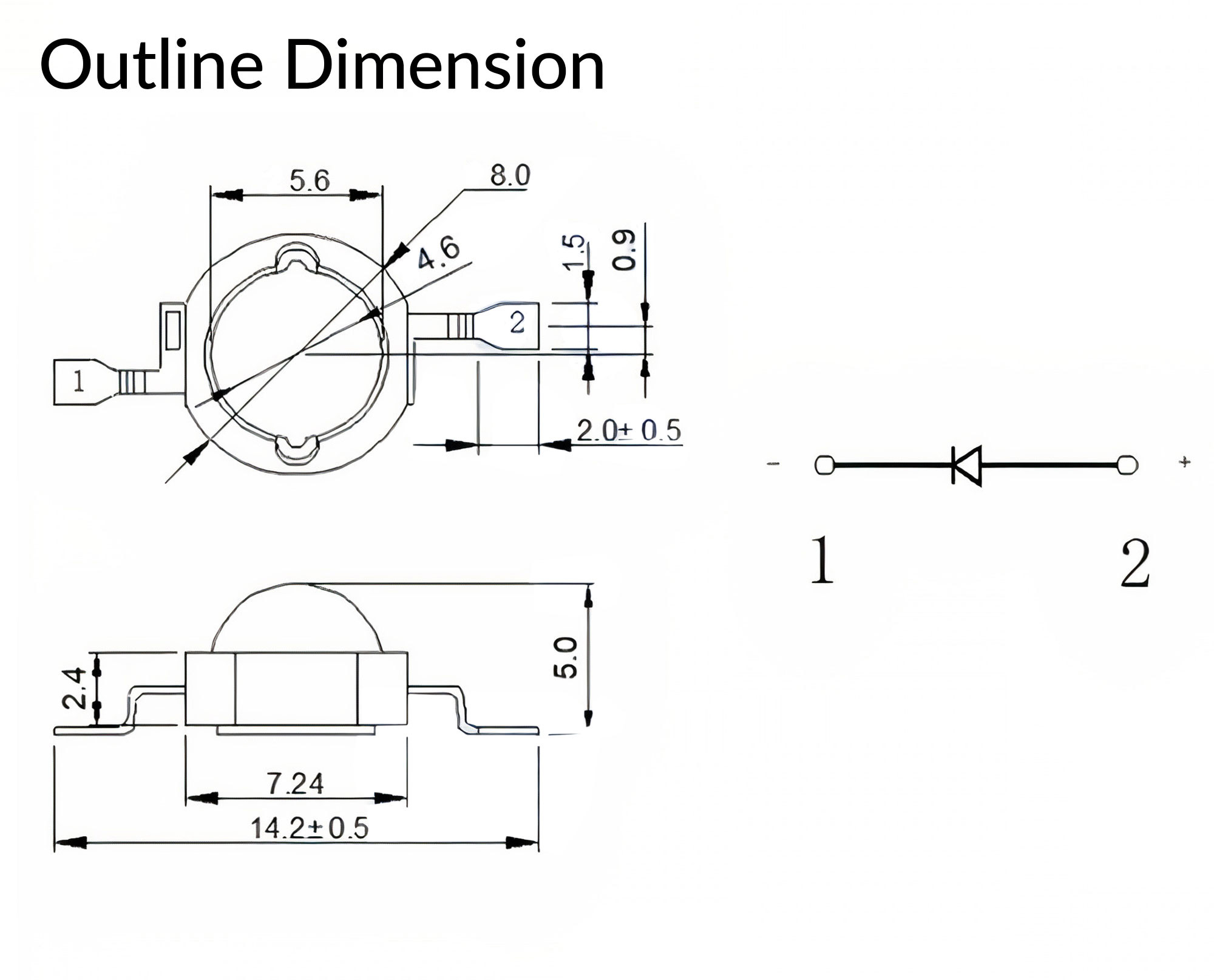 Chip Led siêu sáng 6000 - 6500K