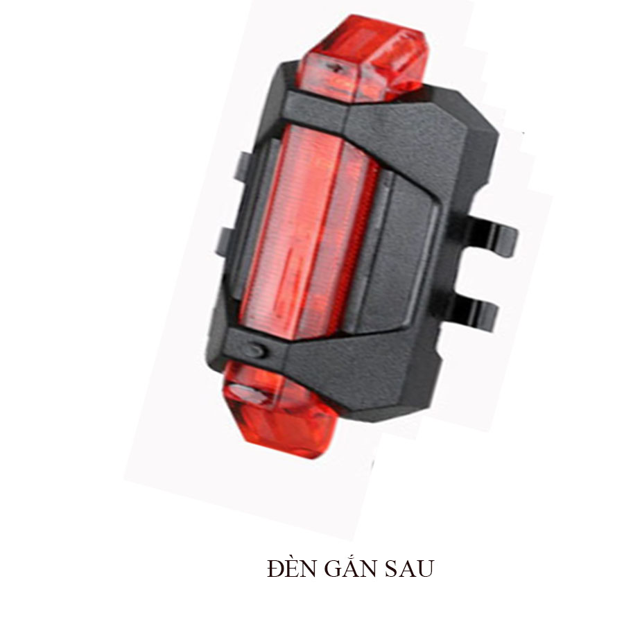 BỘ ĐÈN GẮN XE ĐẠP BAO GỒM 1 ĐÈN TRƯỚC VÀ 1 ĐÈN SAU - ĐÈN DÙNG PIN SẠC TIẾT KIỆM CHI PHÍ - PIN TÍCH HỢP BÊN TRONG ĐÈN
