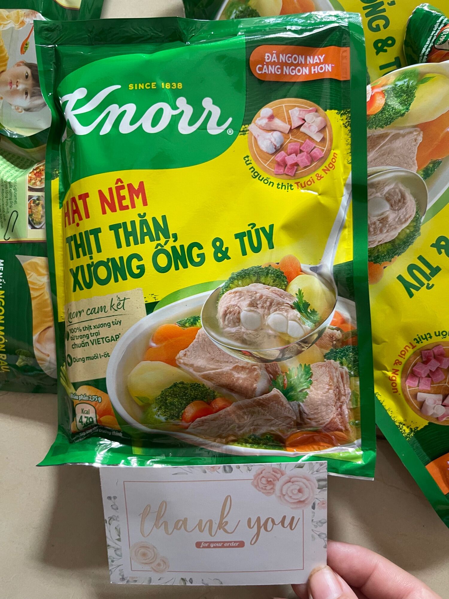 Combo 2 gói hạt nêm Knorr 400g mới .