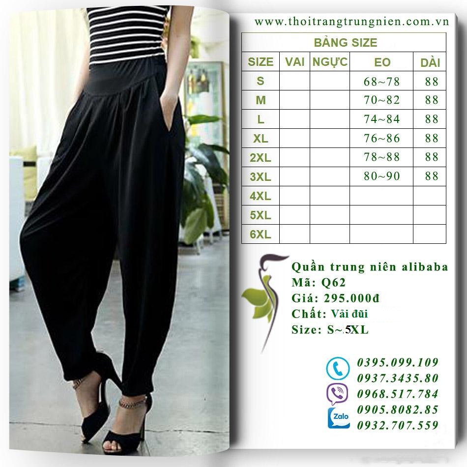 Q62 - Quần Alibaba - Size: S~5XL