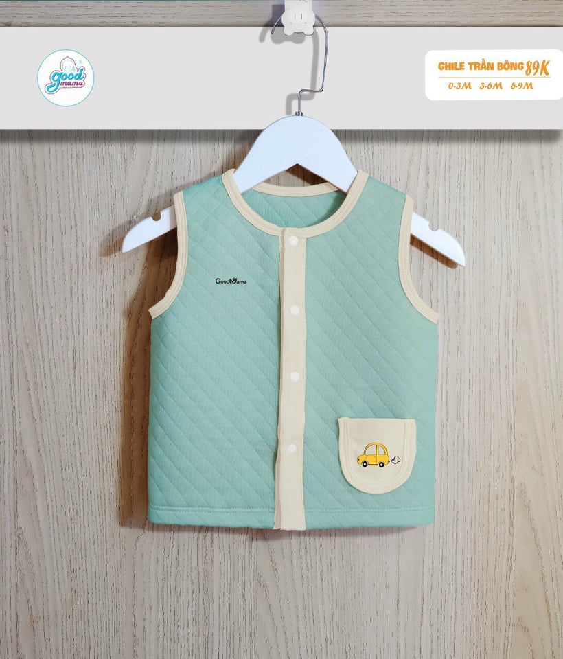 Gile trần bông Goodmama cho bé 0-9M