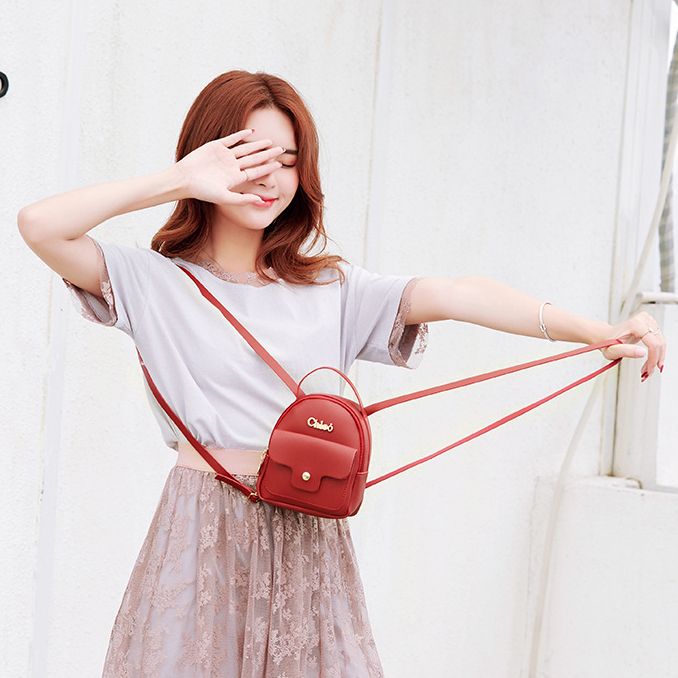 Balo Mini Nhỏ Xinh Chleo Đỏ Đô