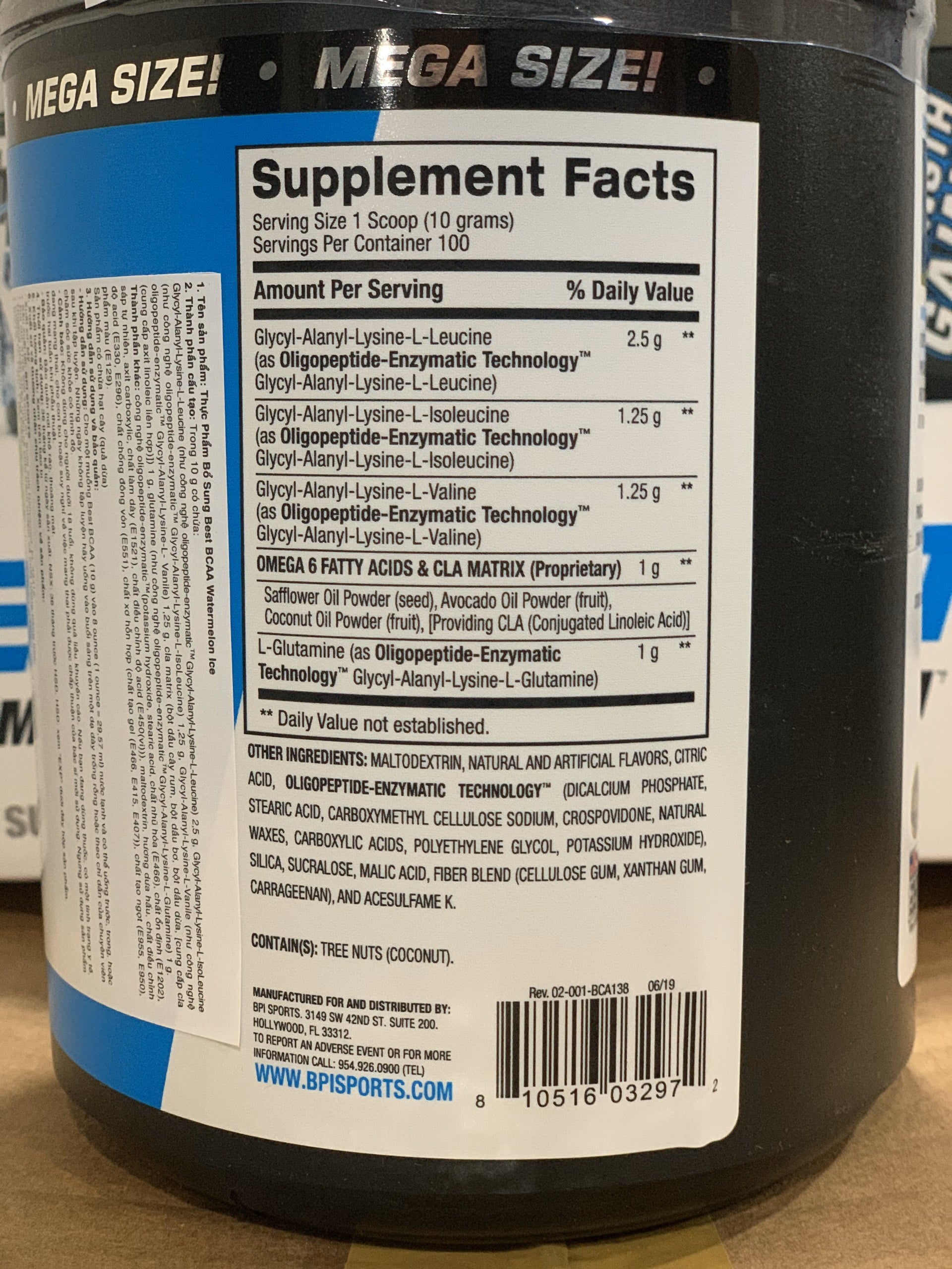 [HCM]Thực Phẩm Bổ Sung BPI Best Bcaa 100 Lần Dùng