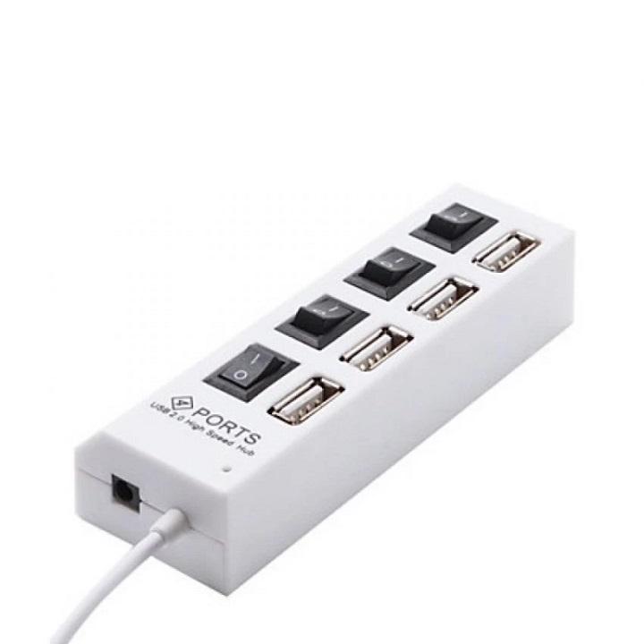 Hub chia cổng USB thành 4 cổng công tắc mới (Đen)