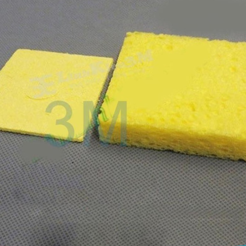 Bọt Biển Chùi Mỏ Hàn 6X6Cm Loại Xịn 🍀Miếng Bọt Làm Sạch Mũi Hàn