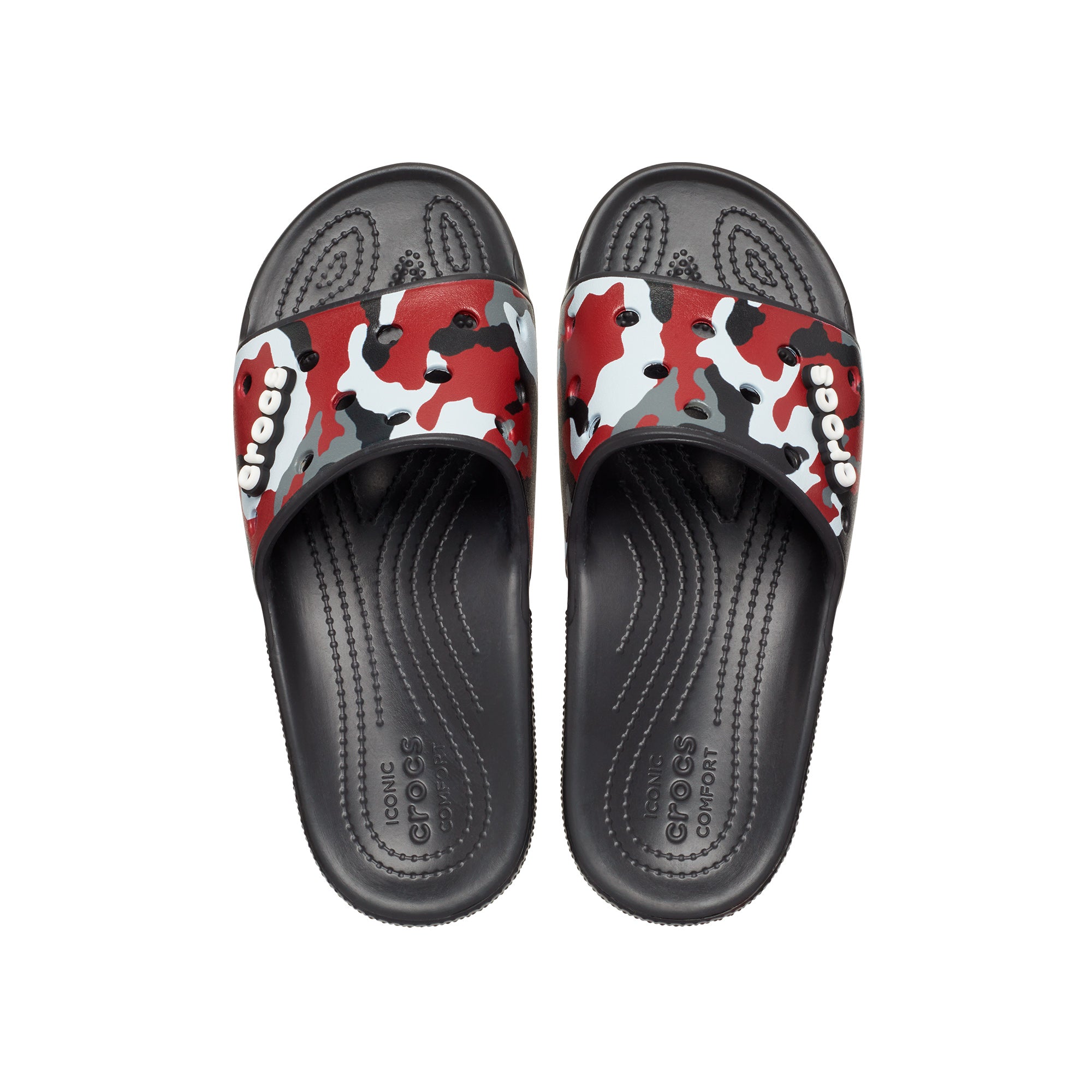 Dép Quai Ngang Trẻ Em Crocs Camo Classic - Black/Red