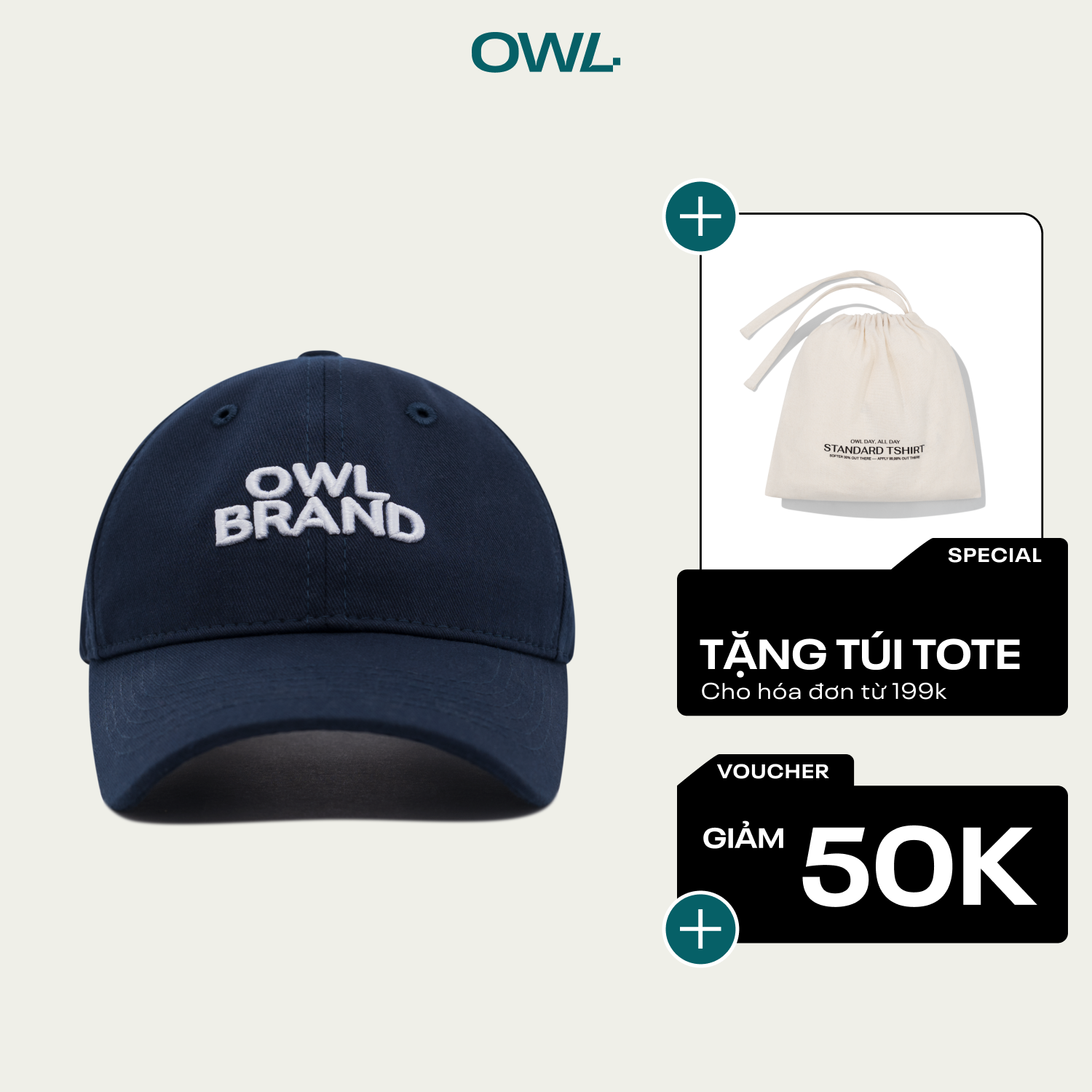 Mũ/nón lưỡi trai Owlbrand Simlicity/Navy