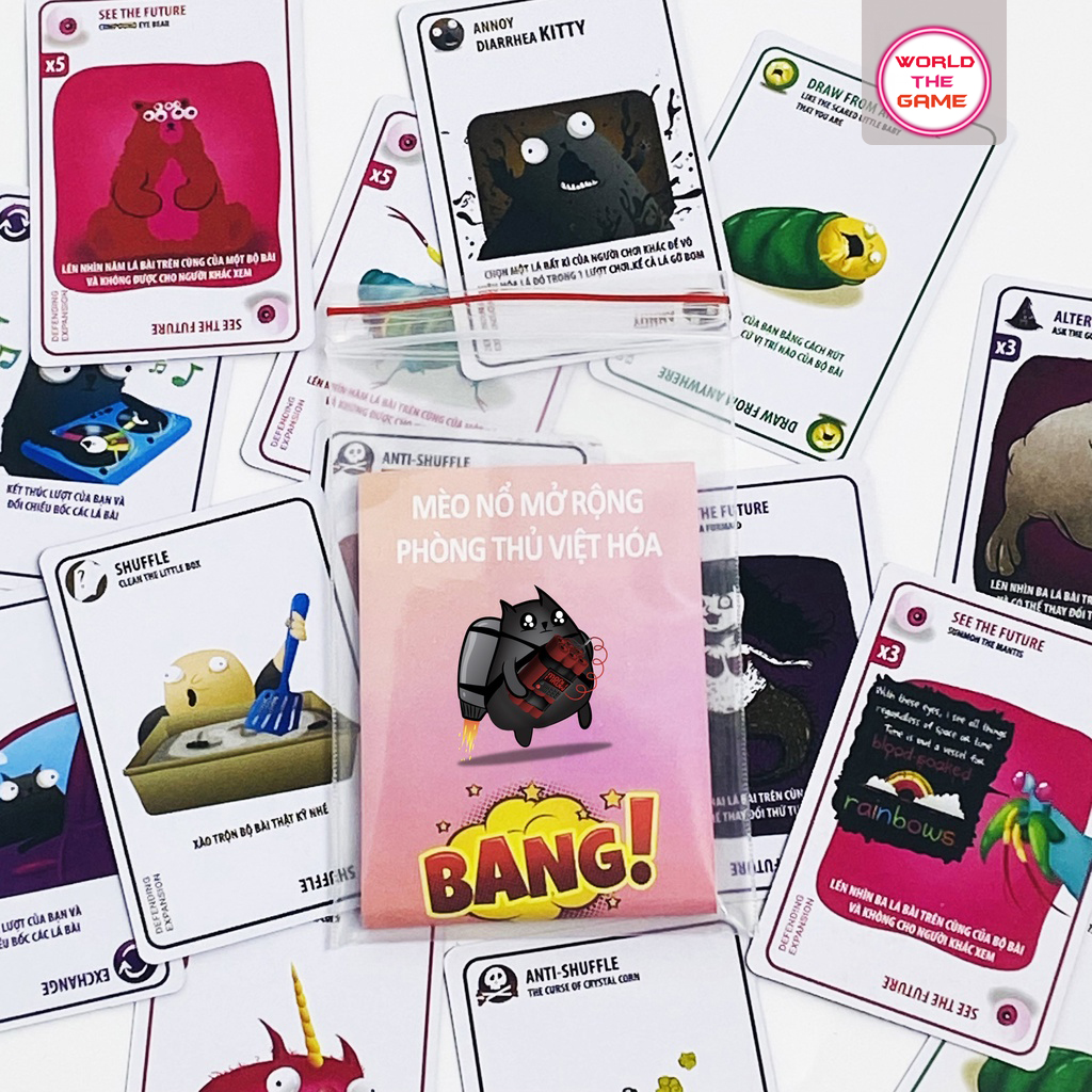 COMBO Mèo Nổ Full 8 Bản mở rộng Exploding kittens VIỆT HÓA CAO CẤP