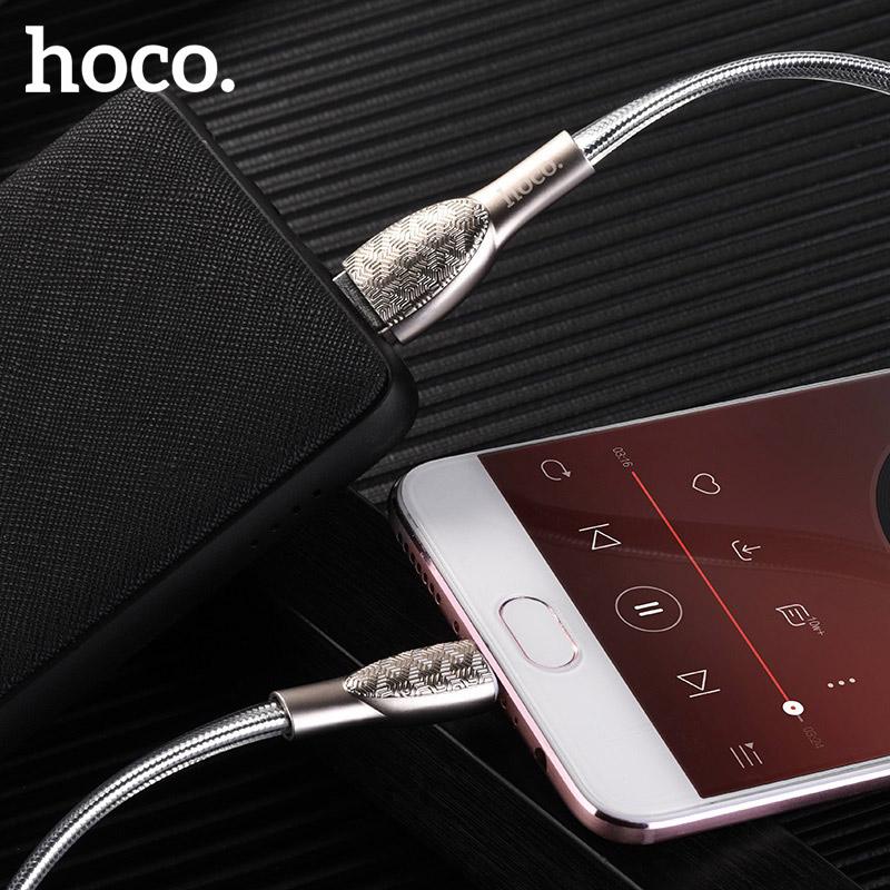 Cáp sạc Micro USB Hoco U52 cho điện thoại android tương thích với nhiều thiết bị (Hỗ trợ sạc nhanh 2.4A dài 1.2m)