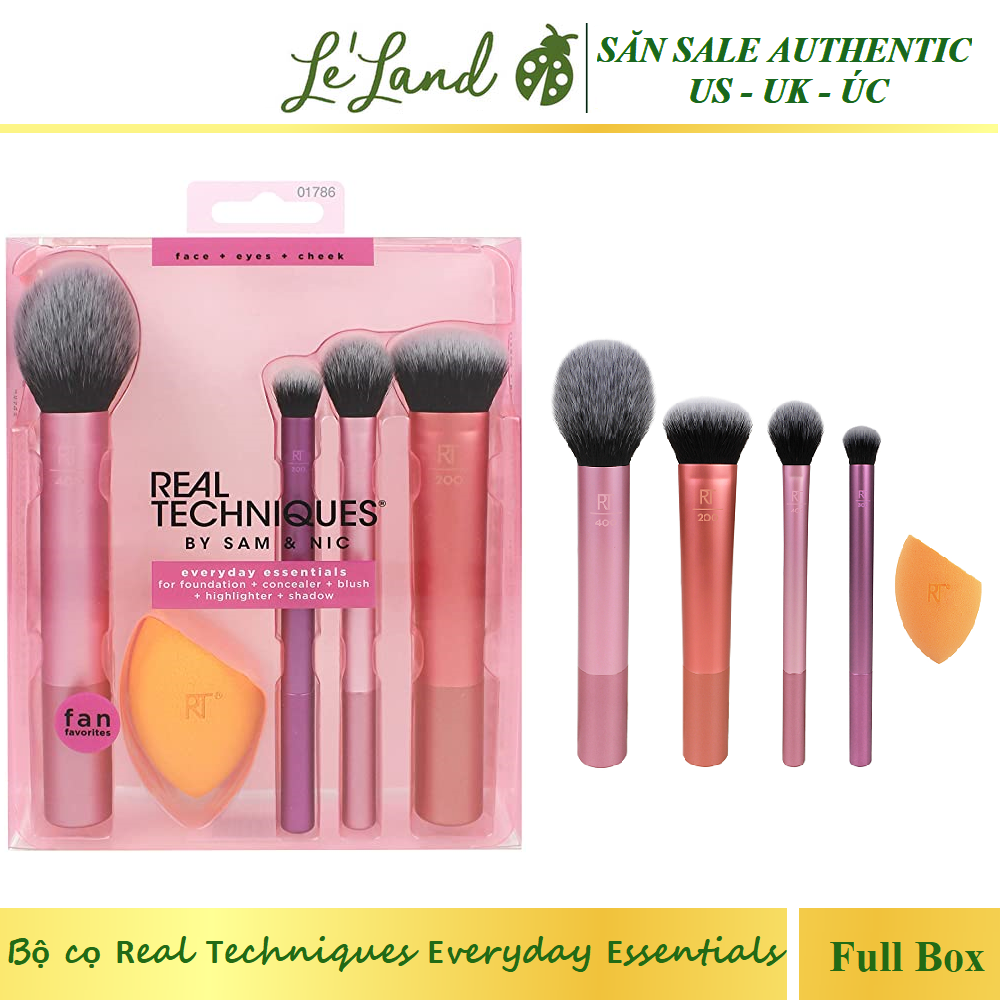 Bill US - Săn Sale 50% - Bộ cọ Real Techniques Everyday Essentials