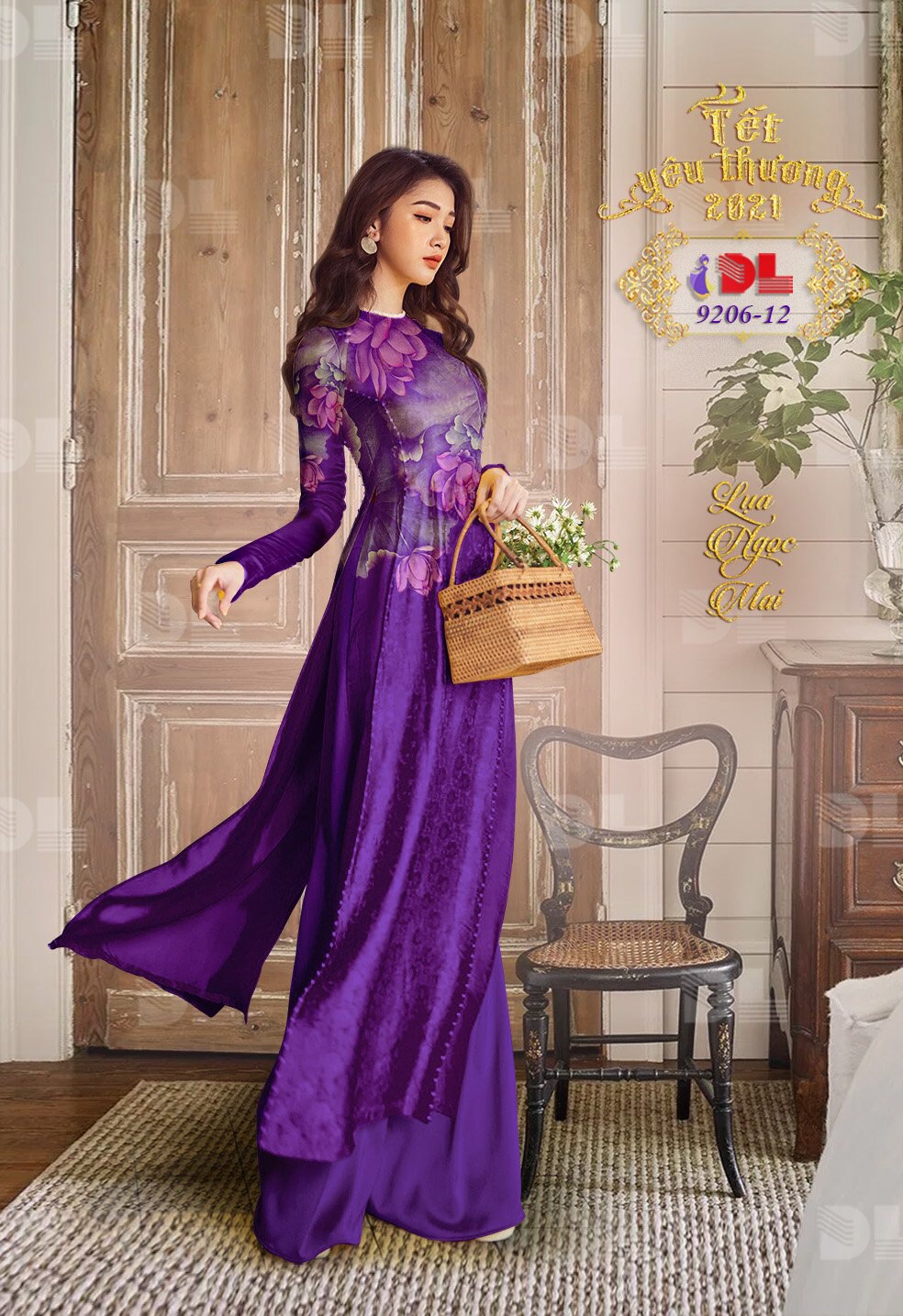 [HCM]Vải áo dài gấm in 3D