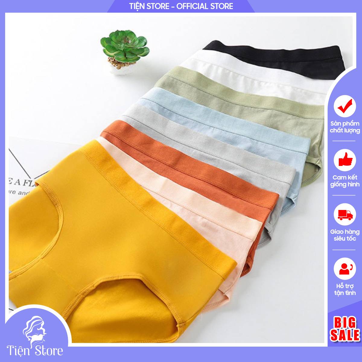 Quần lót cotton cạp vừa lót may liền chống bung ,chất liệu thoáng mát 623