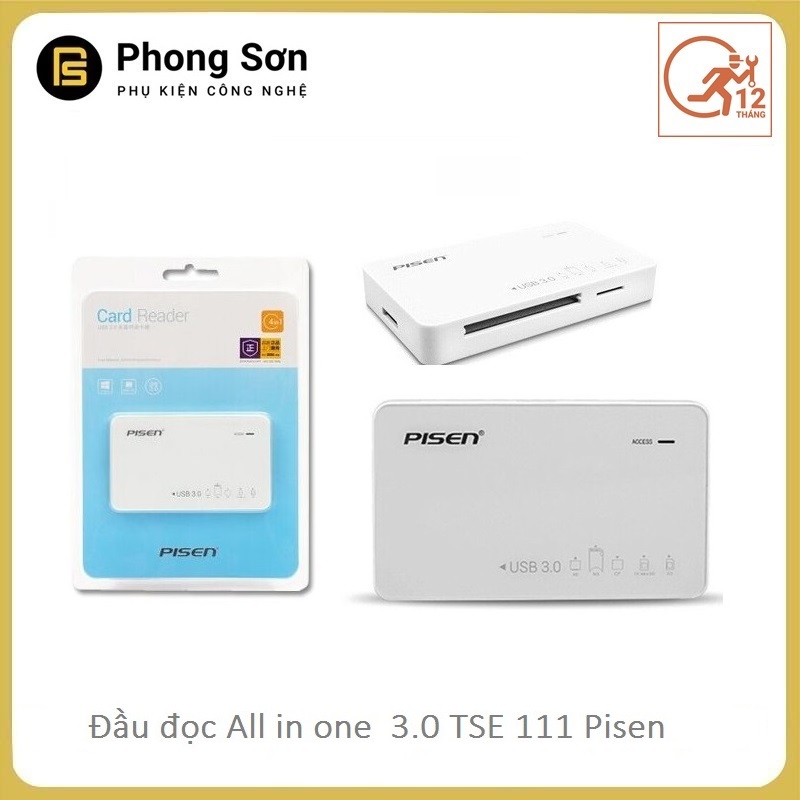 Đầu đọc thẻ 3.0 All in one TS-E111 Pisen (nhận tất cả các cổng cùng lúc)