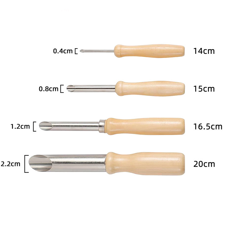 Bộ 4 dụng cụ đục lỗ tạo hình đất sét gốm sứ