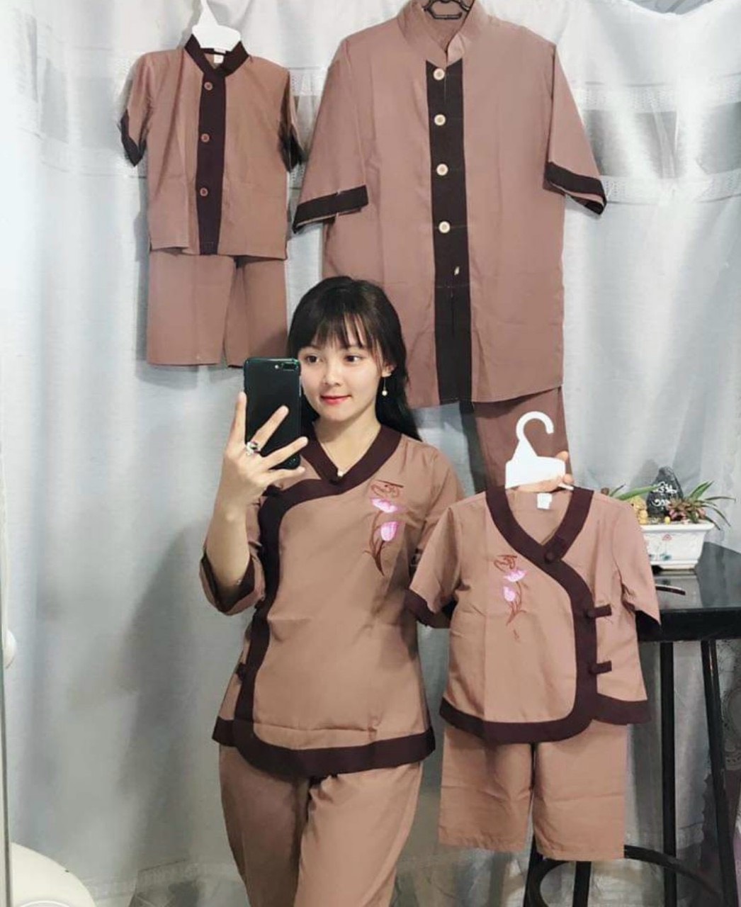 Đồ Lam Nữ Đi Chùa - Tim Phối