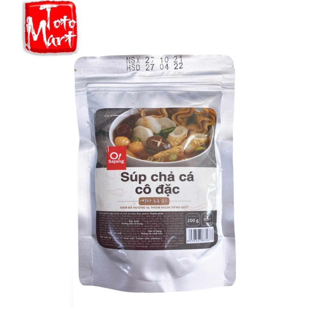 Súp chả cá cô đặc (200g) - nấu canh chả cá