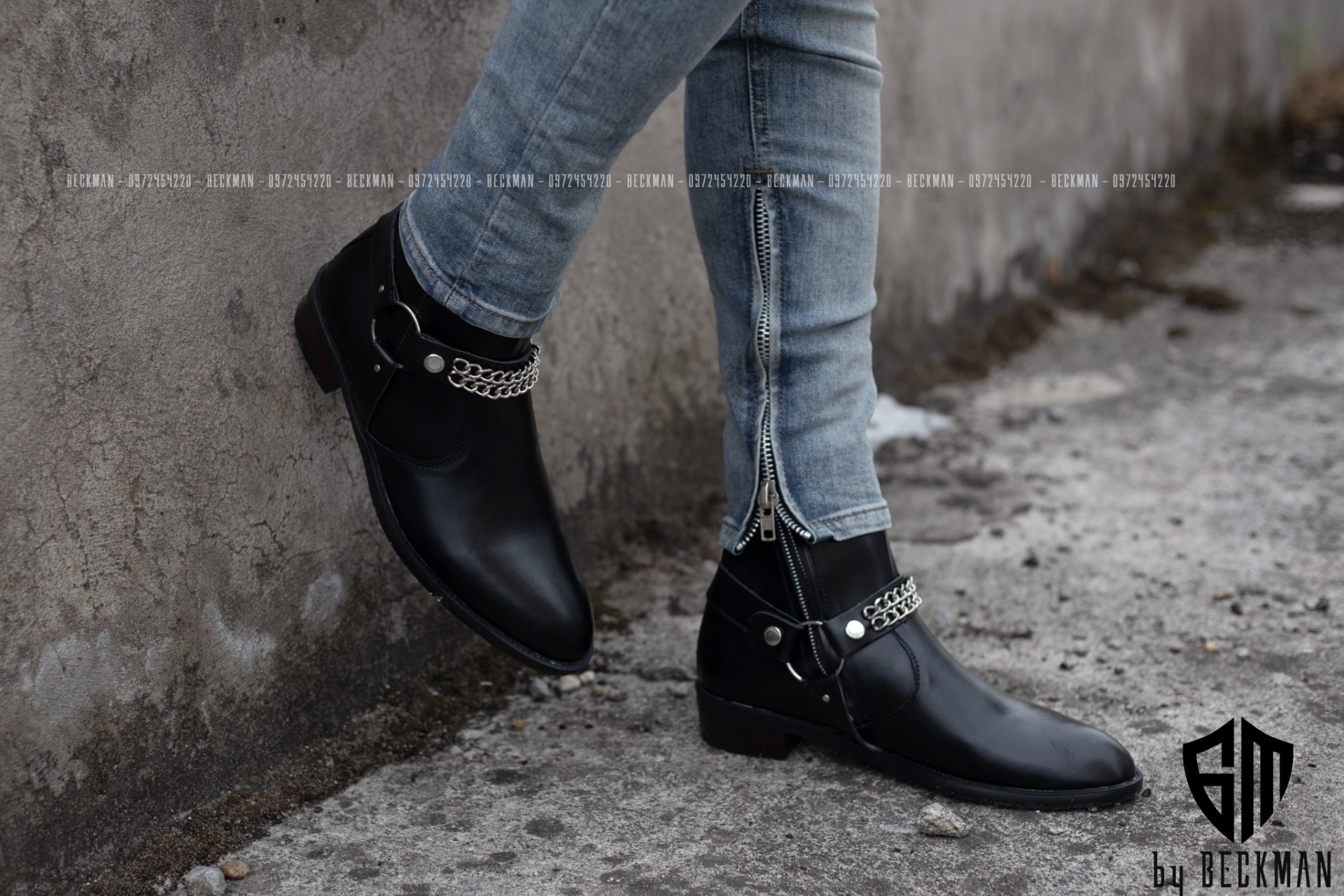Giày nam Harness Boots kiểu dáng đường phố Hót Nhất.