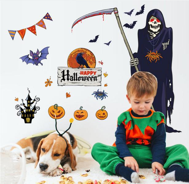 Decal trang trí tường - Halloween Thần Chết